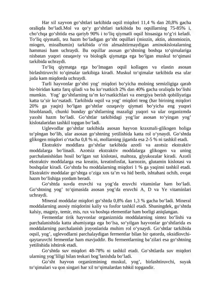 Go‘sht va go‘sht mahsulotlarining sifati ko‘rsatkichlari 2