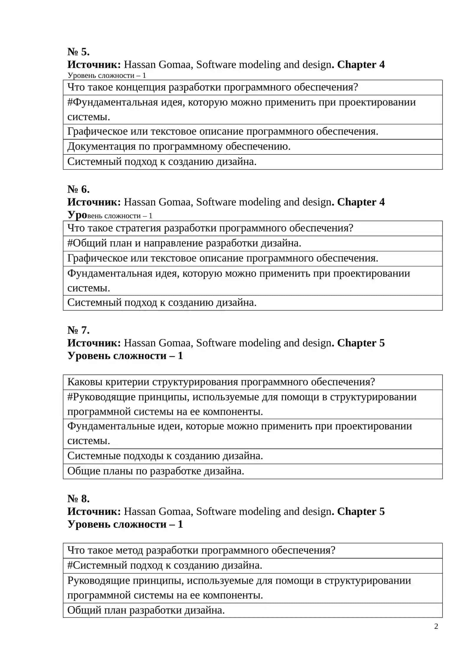 Программирование тизимларини лойихалаш 2