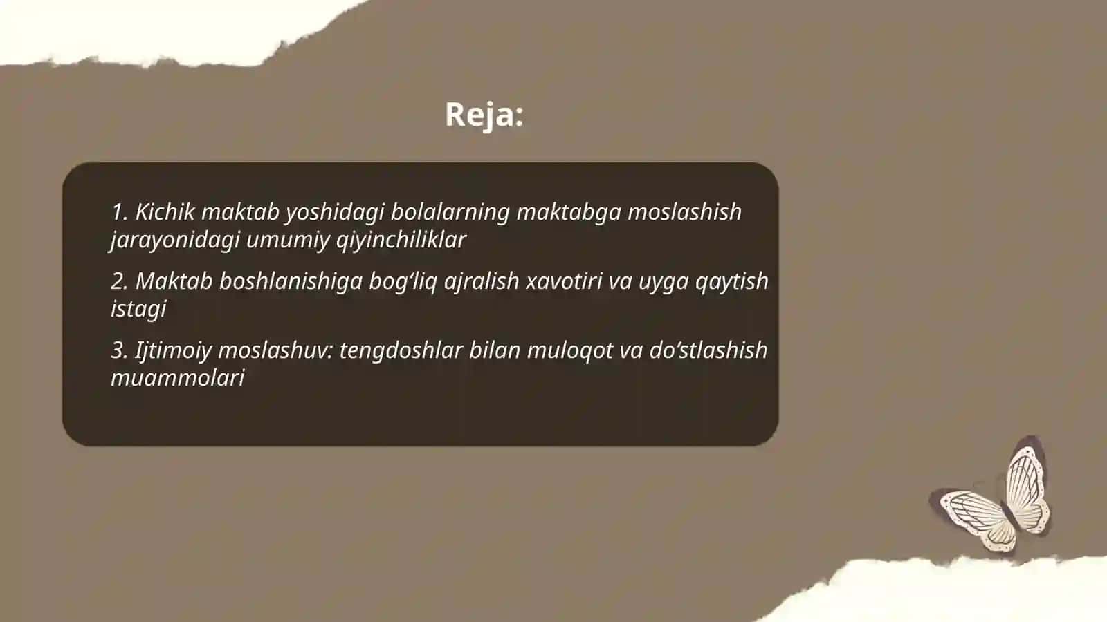 Kichik maktab yoshidagi bolalarning maktabga moslashish muammolari 2
