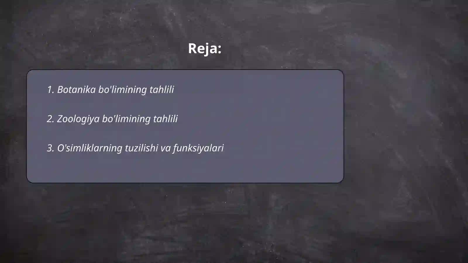 Botanika bo'limining tahlili 2