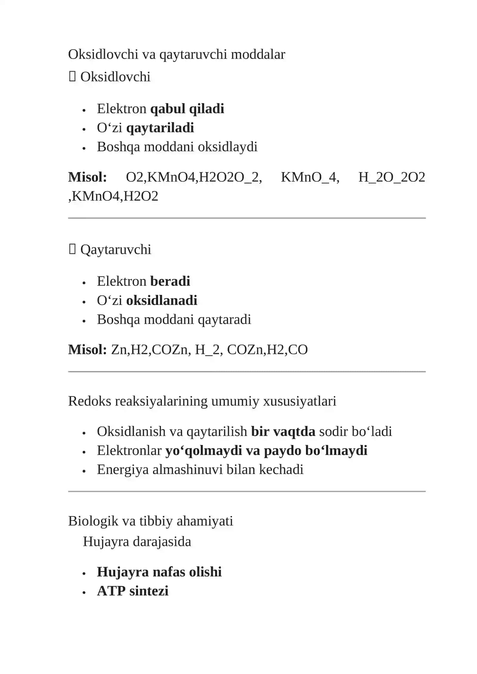 Oksidlanish Qaytarilish Reyaksayalarini Mohiyati Oksidemetriya Usullari 2