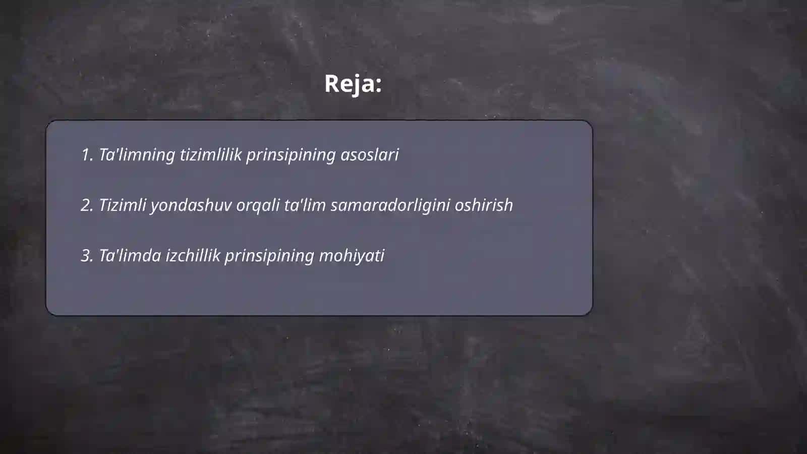 MTMda taʼlimning tizimlilik va izchillilik prinsiplarini amalga oshirish qoidalari 2