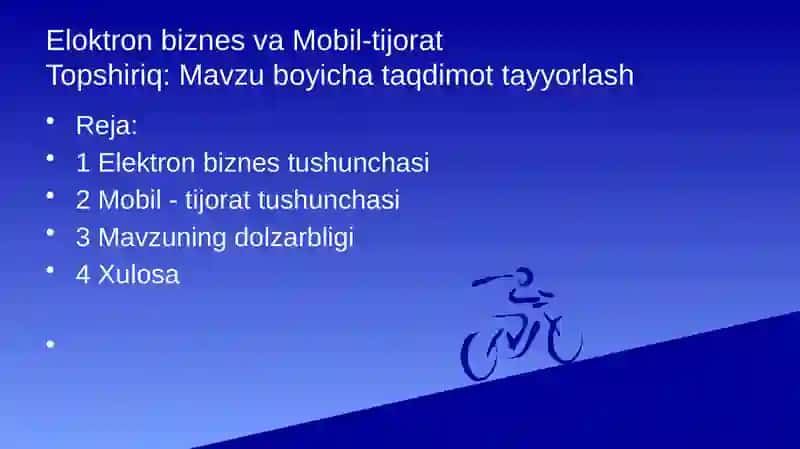 Elektron biznes va Mobil-tijorat 2
