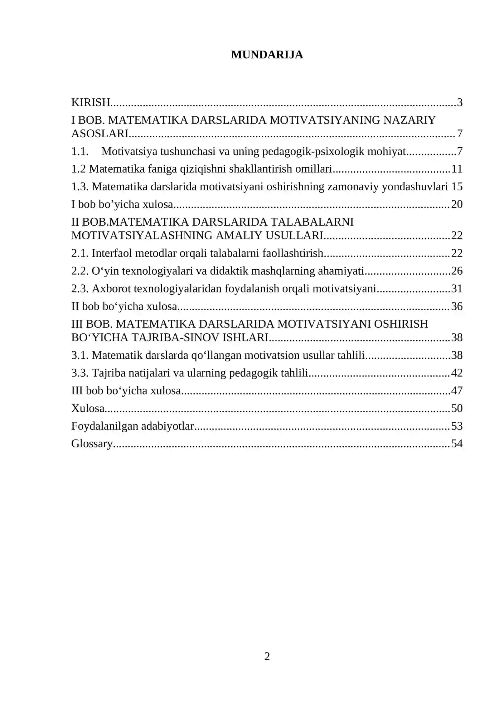 Matematika darslarida talabalarni motivatsiyalash usullari 2