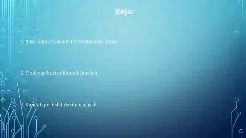 Bosh Kapital Qurulishi 2