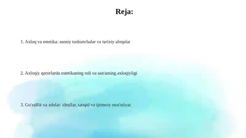 Axloq va estetika 2