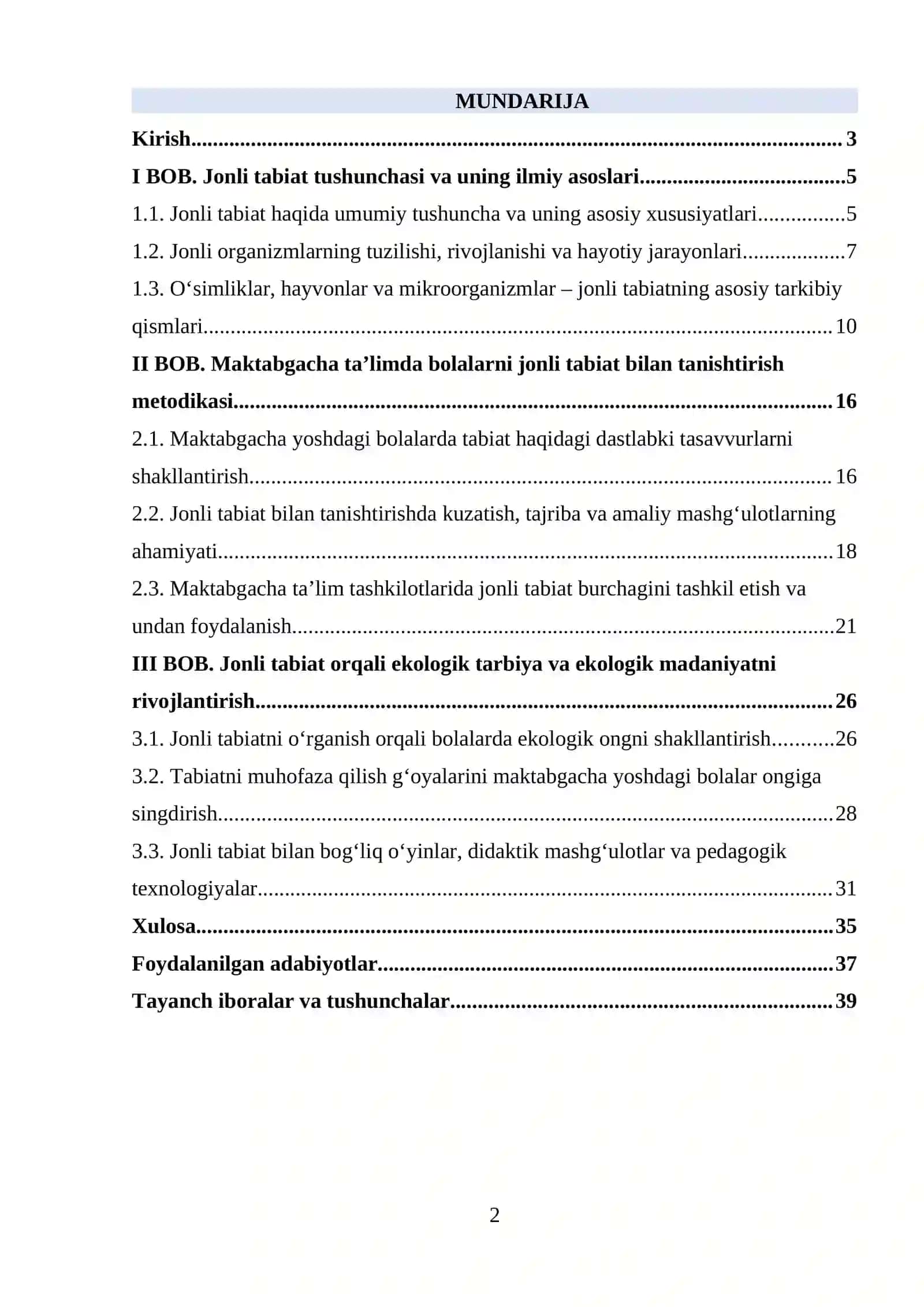 Jonli tabiat tushunchasi va uning ilmiy asoslari 2