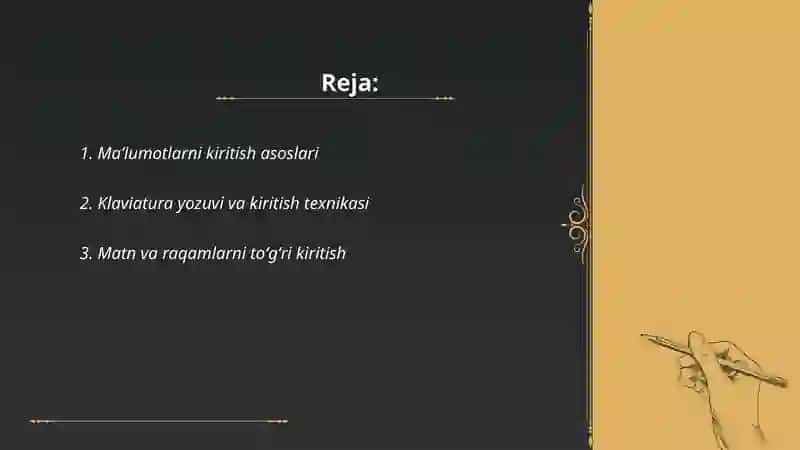 Maʼlumotlarni kiritish va tahrirlash 2
