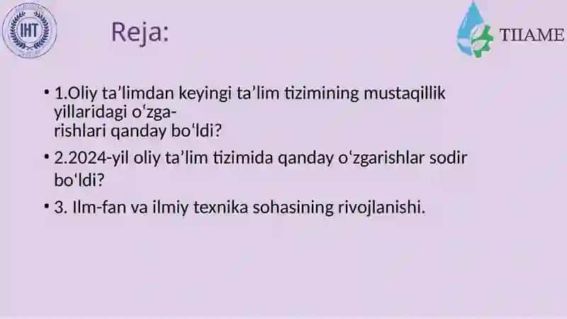 Ilm-fan va ilmiy texnika sohasining rivojlanishi 2