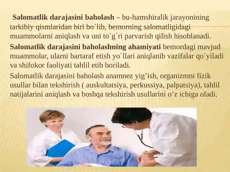 Salomatlik darajasini baholash 2