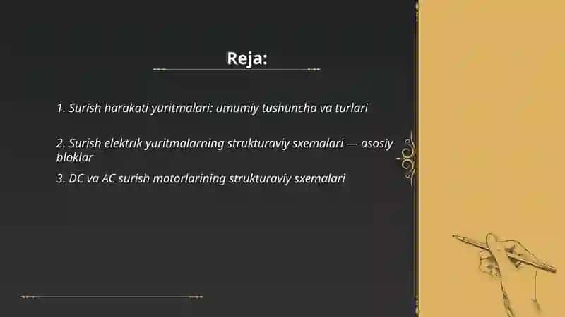 Surish elektrik yuritmalarning strukturaviy sxemalari 2