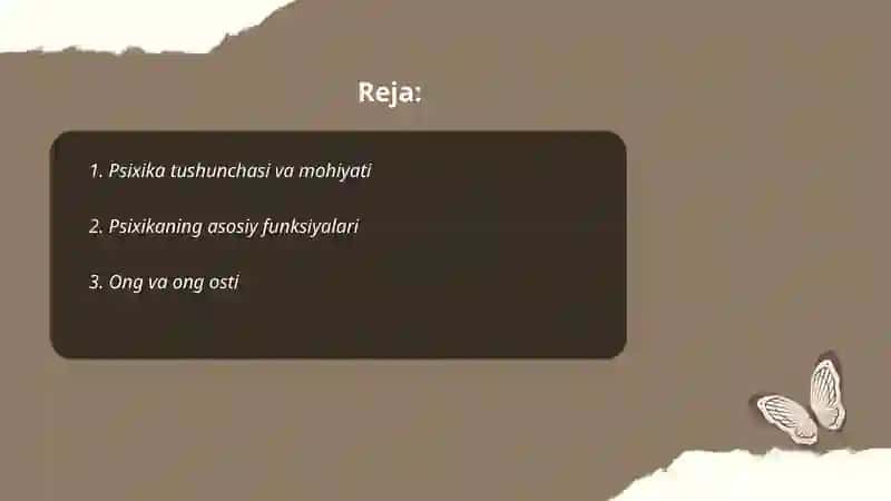 Psixika haqida umumiy tushuncha 2