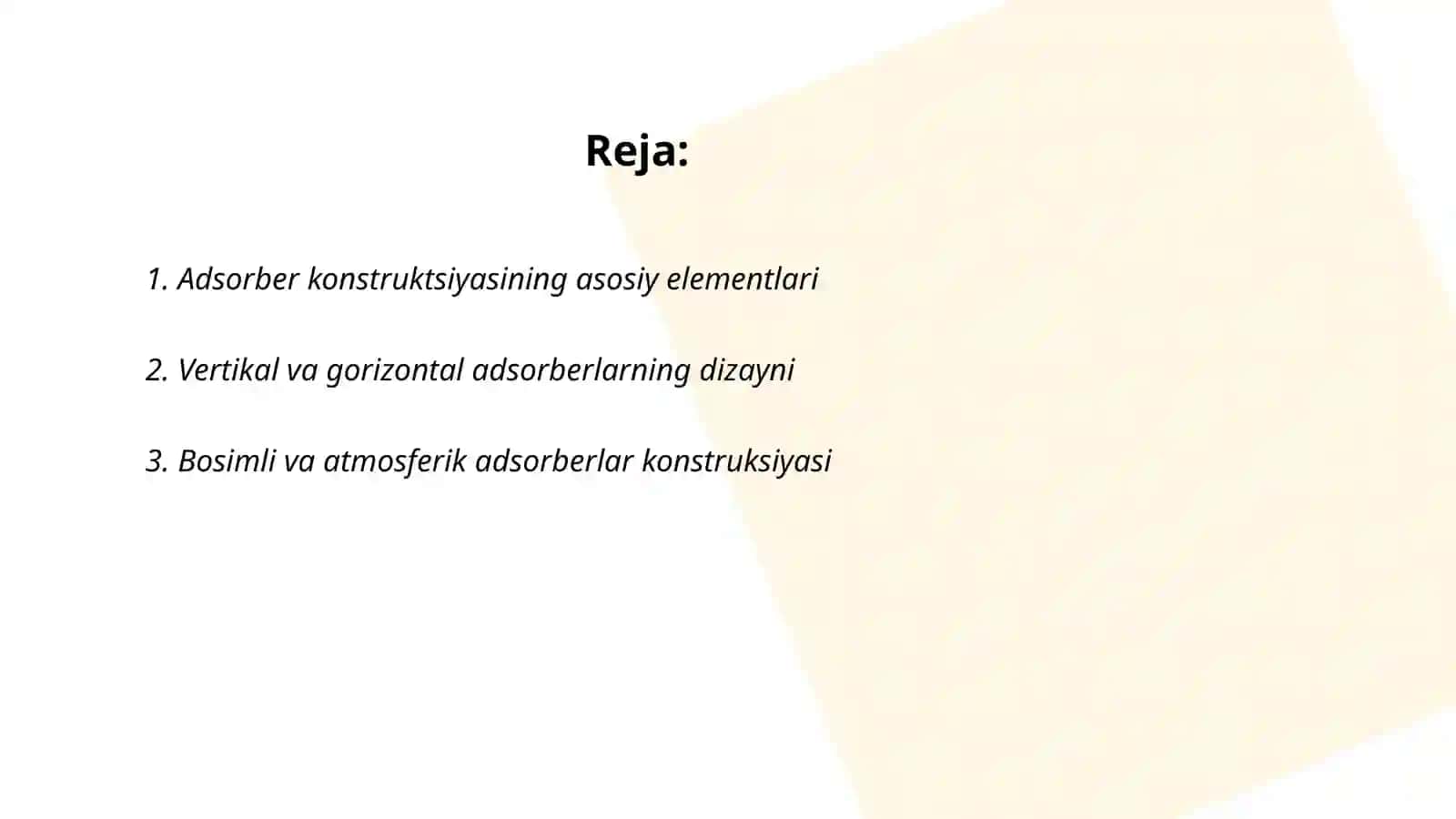 Adsorberlar konstruktsiyalari. Nasadkalar turlari 2