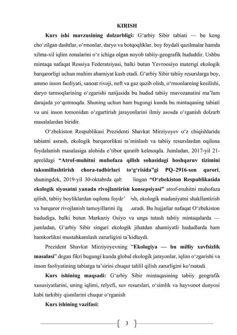G‘arbiy Sibir tabiati va antropogen ta’siri 2