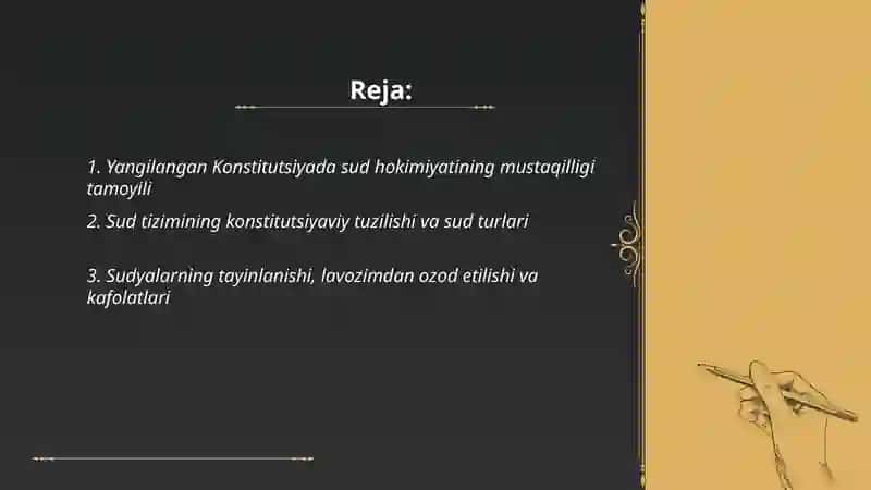 Òzbekiston Respublikasi sud tizimining konstitutsiyaviy asoslari 2