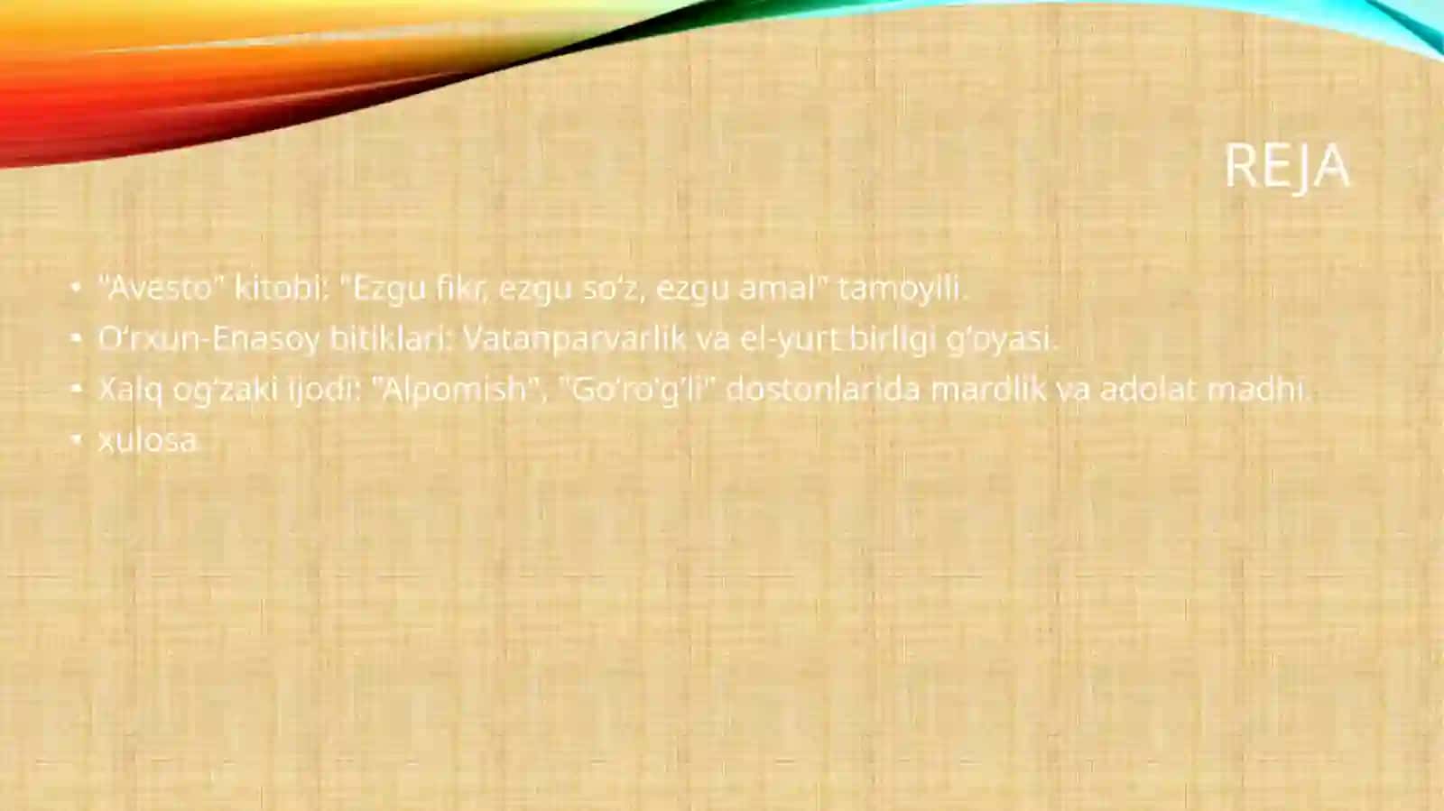 millliy goya va manaviyat taraxiy ildizlari 2