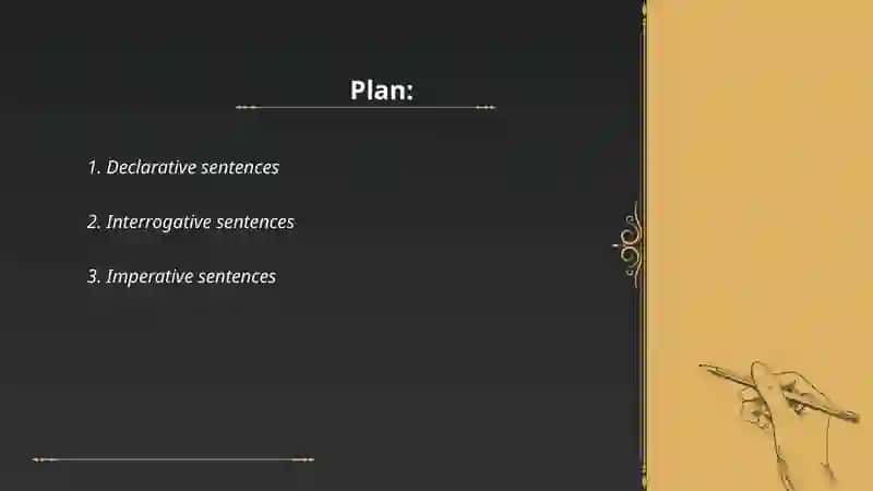 Typology of sentences 2