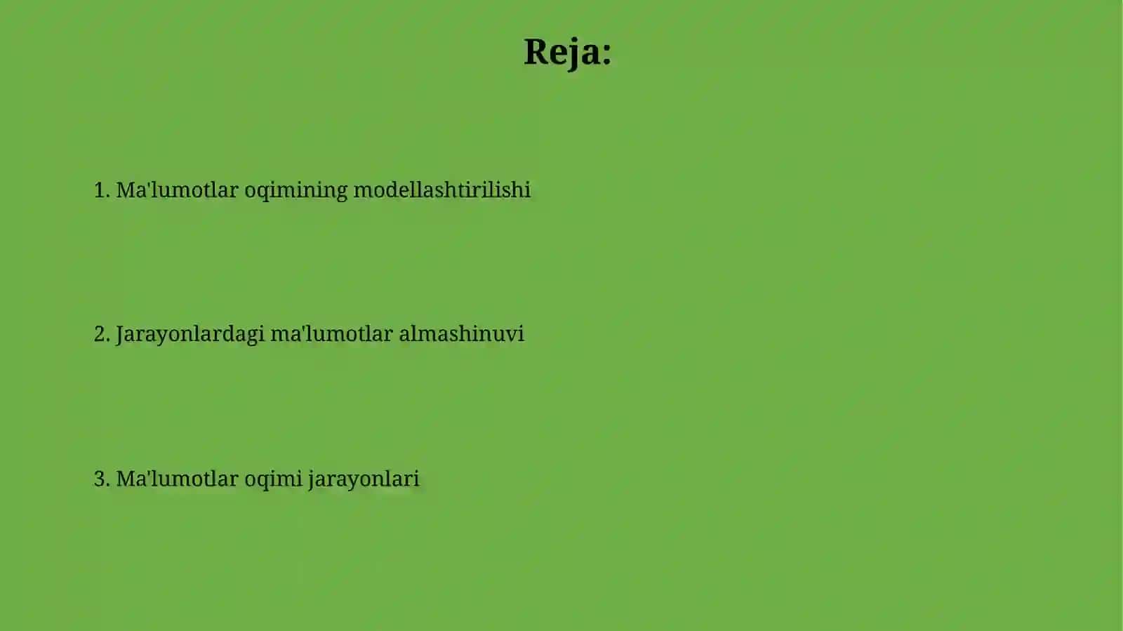 Korxonalarda ma'lumotlar oqimi 2