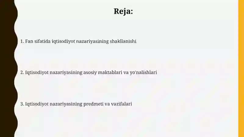 Iqtisodiyot nazariyasi 2
