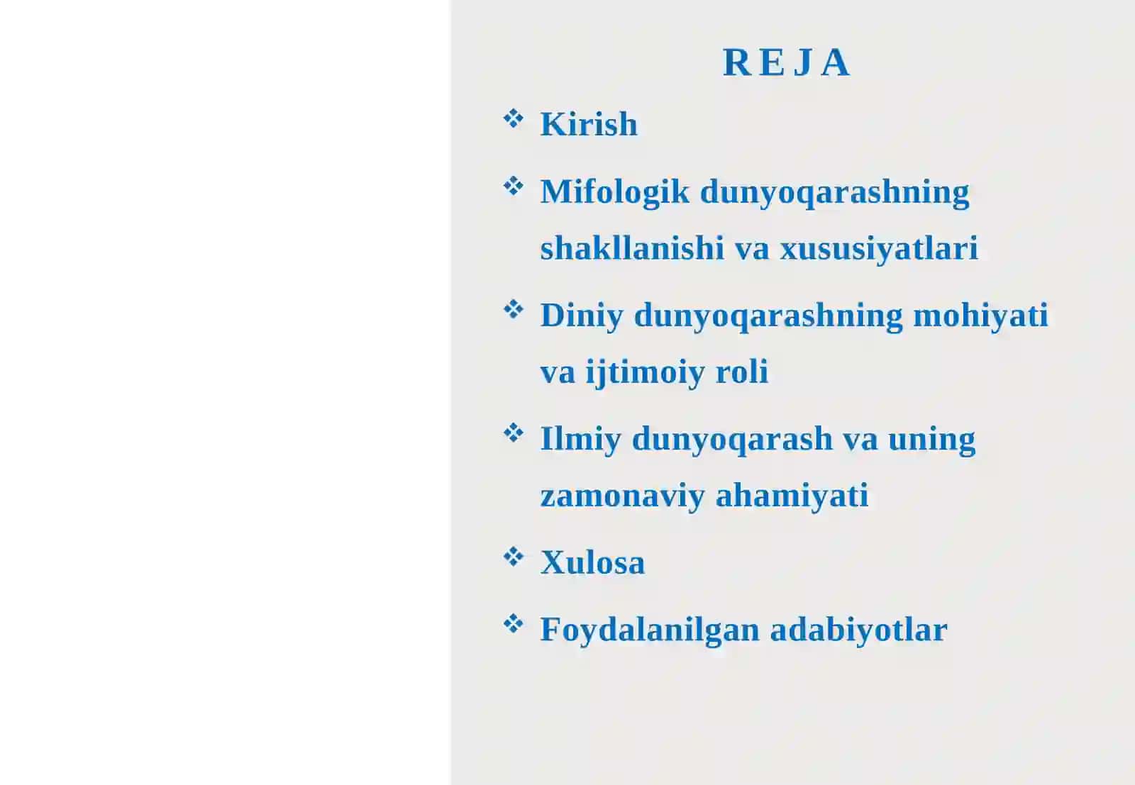 Mifologik, diniy va ilmiy dunyoqarash tahlili 2