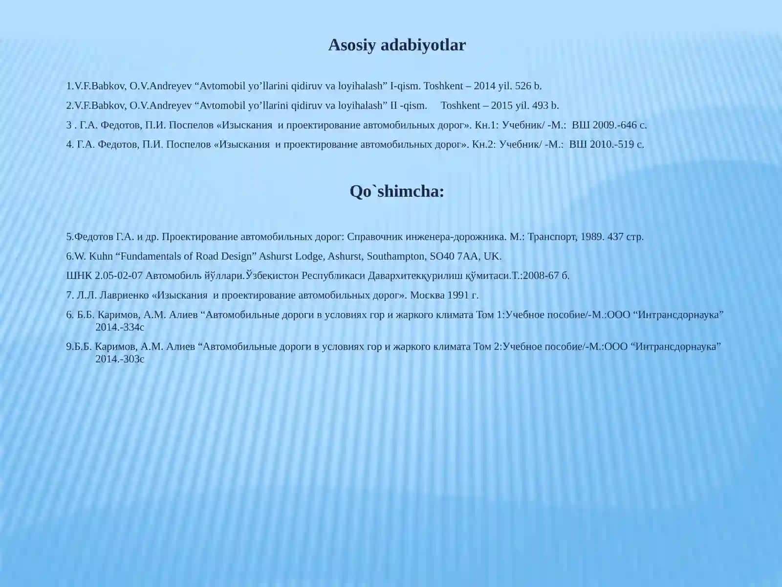 QURG’OQCHILHUDUDLARDA YO’LLARNI LOYIHALASH 2