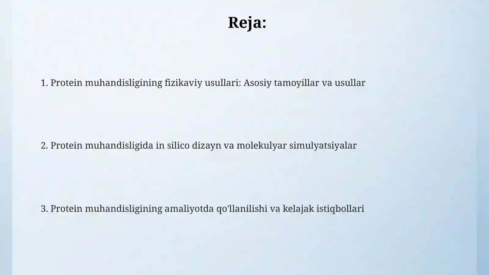 Oqsilmuhandisligining fizikaviy metodlari 2