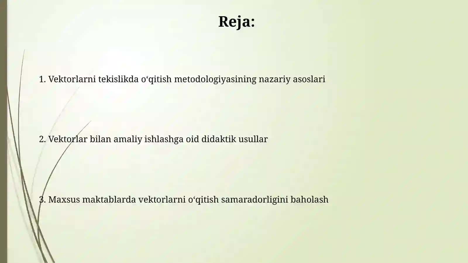 Ixtisoslashgan maktablarda tekislikda vektorlarni o'qitish metodikasi 2