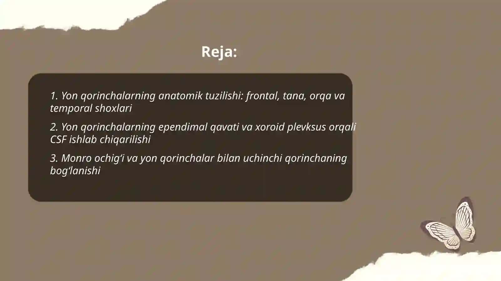Yon qorinchalar bazal ōzaklar 2