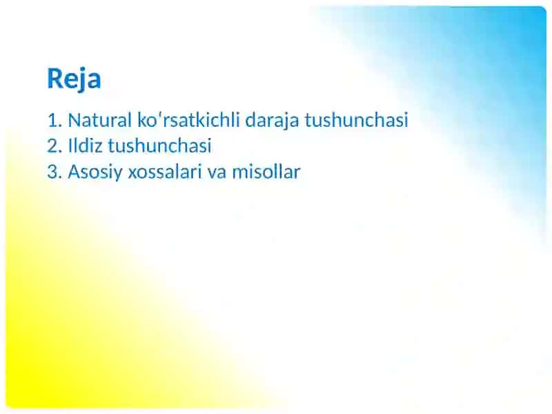 Taqdimot algebra darsi uchun 2
