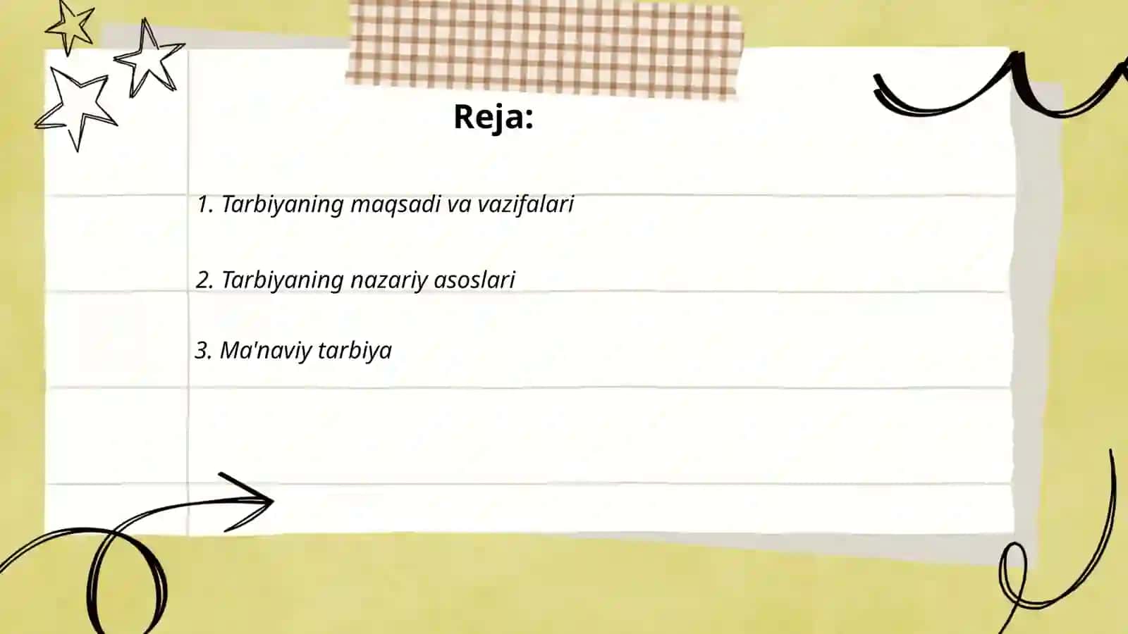 Tarbiyaning mazmuni va asosiy yo’nalishlari 2