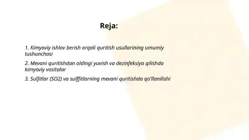 Kimyoviy ishlov berish orqali quritish usullari 2