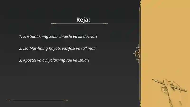Xristianlik dini tarixi asosiy g'oyalari 2