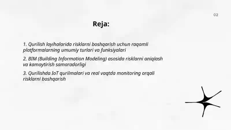 Qurilish loyihalarida risklarni boshqarishning raqamli platformalari va ularning samaradorligi 2
