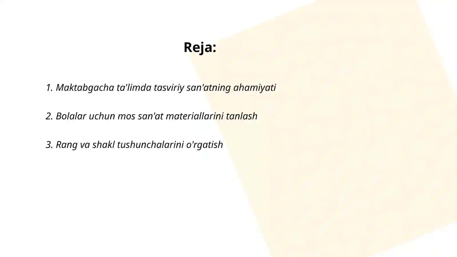 Maktabgacha taʼlim tashkilotlarida tasviriy faoliyat mashgʻulotlarini tashkil etish va yuritish 2