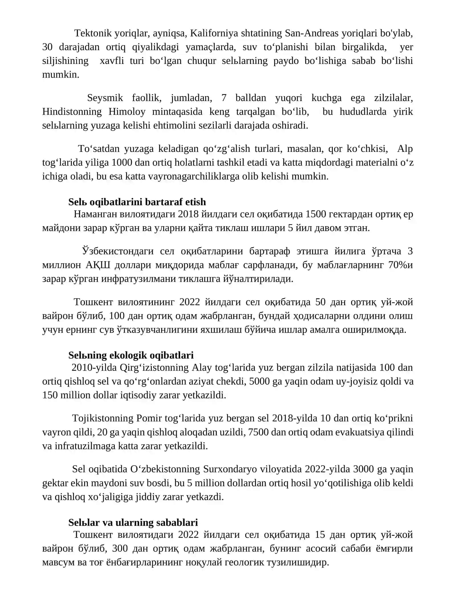 Qor ko‘chkilari va ularni o‘rganishning amaliy ahamiyati 2