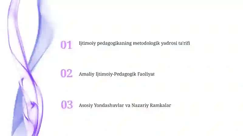 Ijtmoiy pedagogikani va ijtimoiy pedagogik faoliyat rivojining metadologik asoslari 2