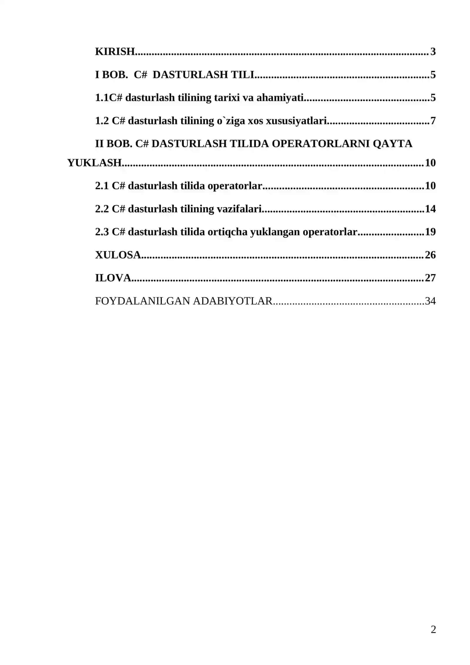 Operatorlarni qayta yuklash 2