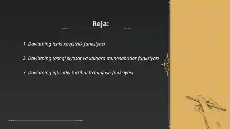 Davlat funksiyalari 2