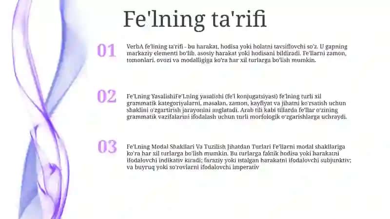 Fe'Lning Yasalishi. Fe'Lning Modal Shakllari Va Tuzilish Jihatdan Turlari 2