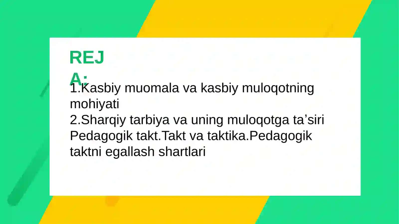MULOQOT VA KASBIY FAOLIYAT. 2