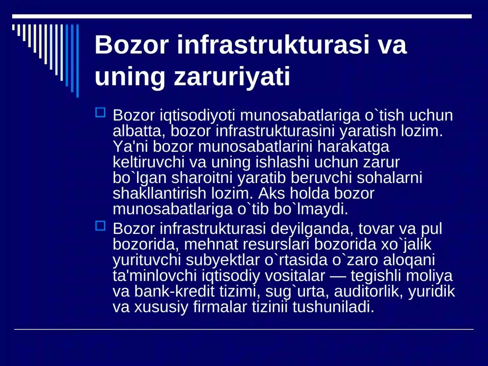 Bozor infrastrukturasi 2