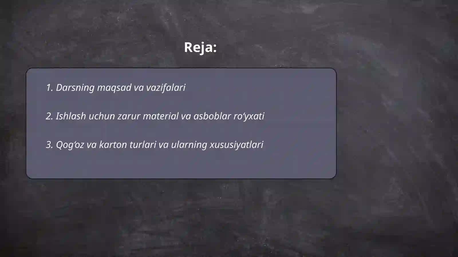 Qog‘oz va karton bilan ishlash darslarining mazmuni 2
