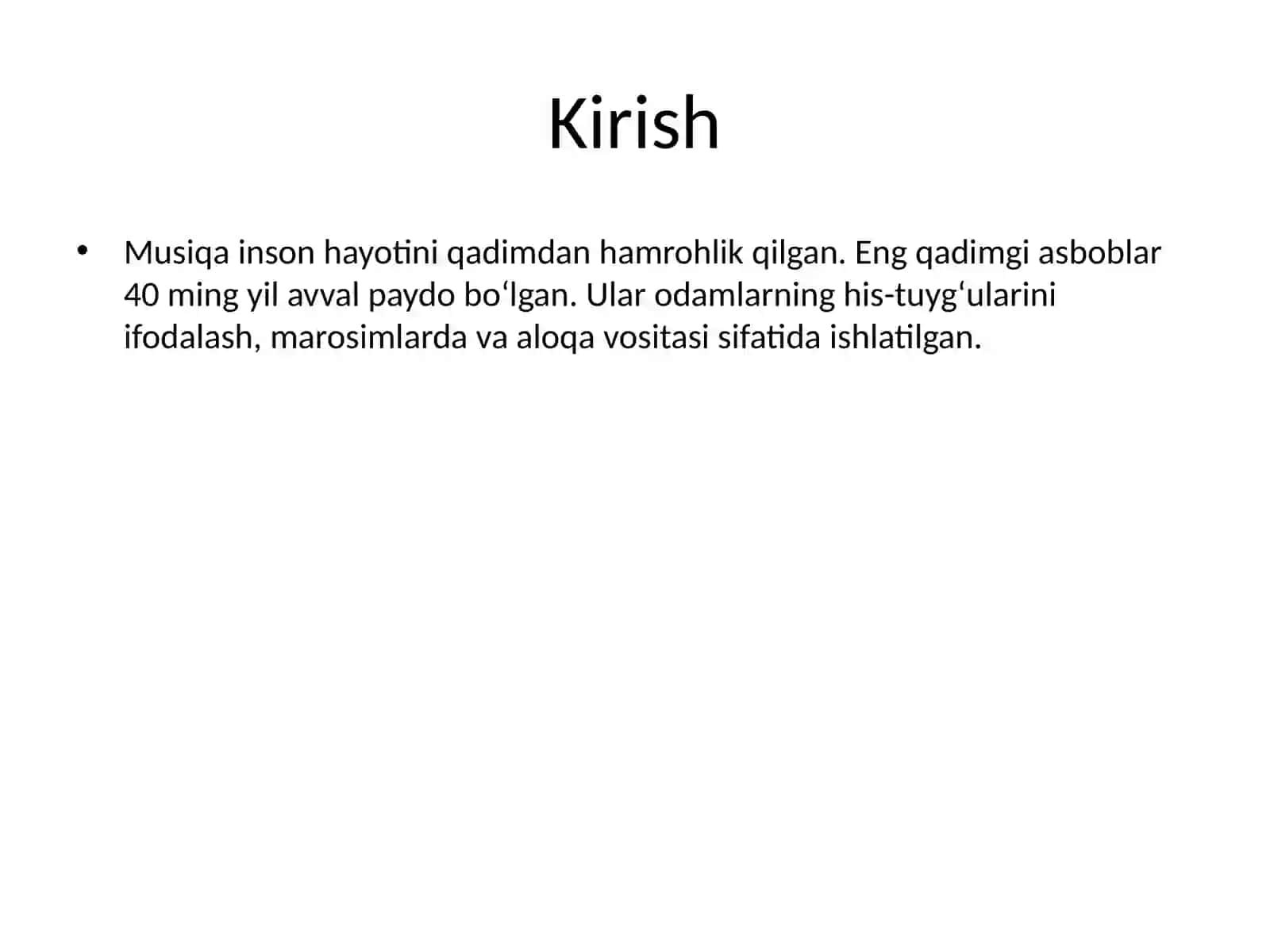 Birinchi musiqiy asboblar 2