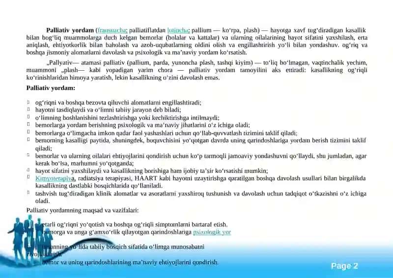 Palliativ tibbiyot 2
