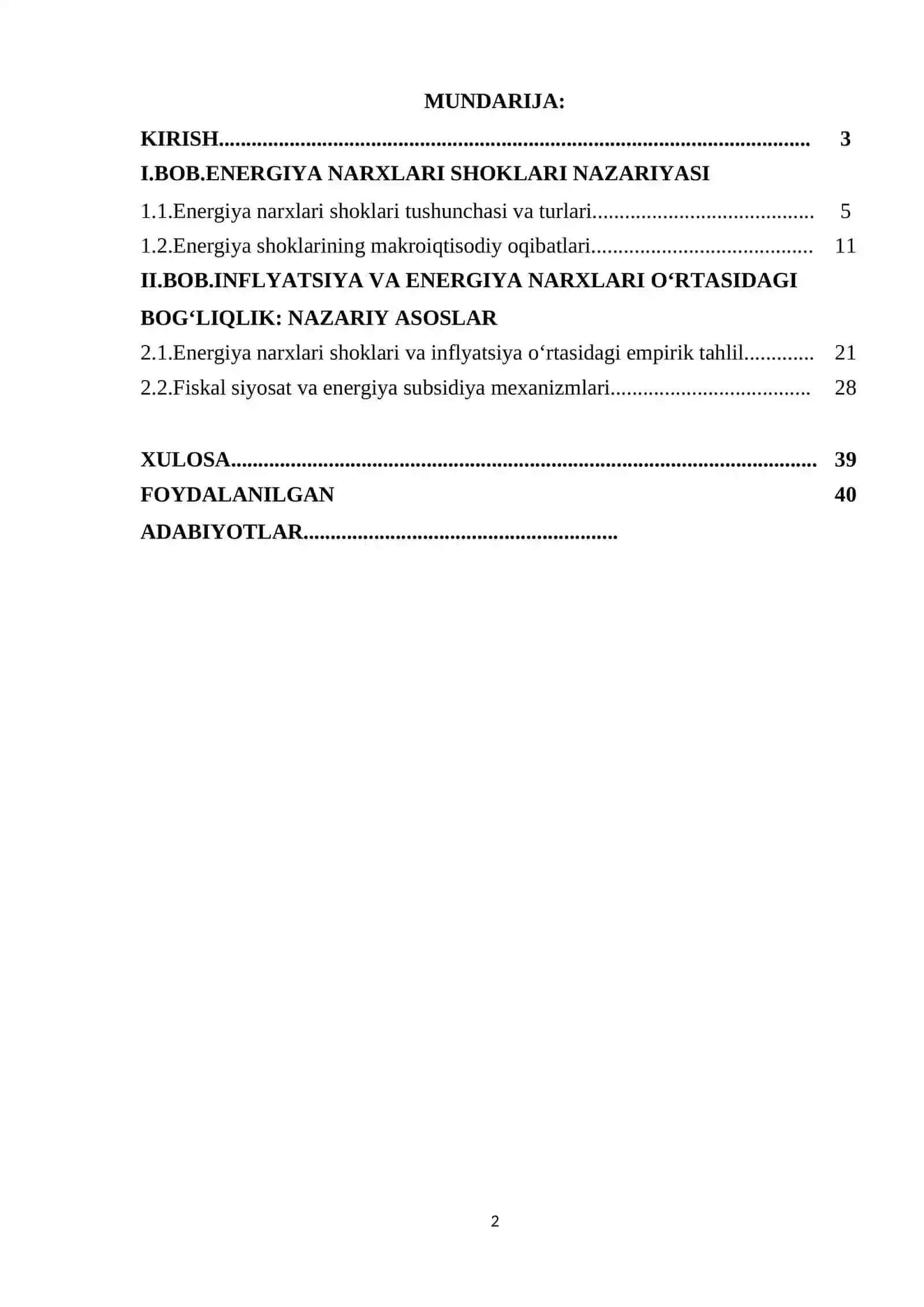 ENERGIYA NARXLARI SHOKLARI VA INFLYATSIYA DINAMIKASI 2