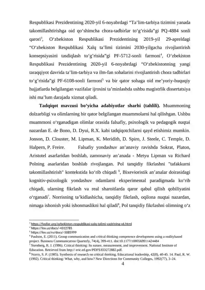 TА’LIM MUАSSАSАSLАRI RАHBАRLАRIDА  TАNQIDIY FIKRLАSHNI RIVOJLАNTIRISH METODLАRI 2
