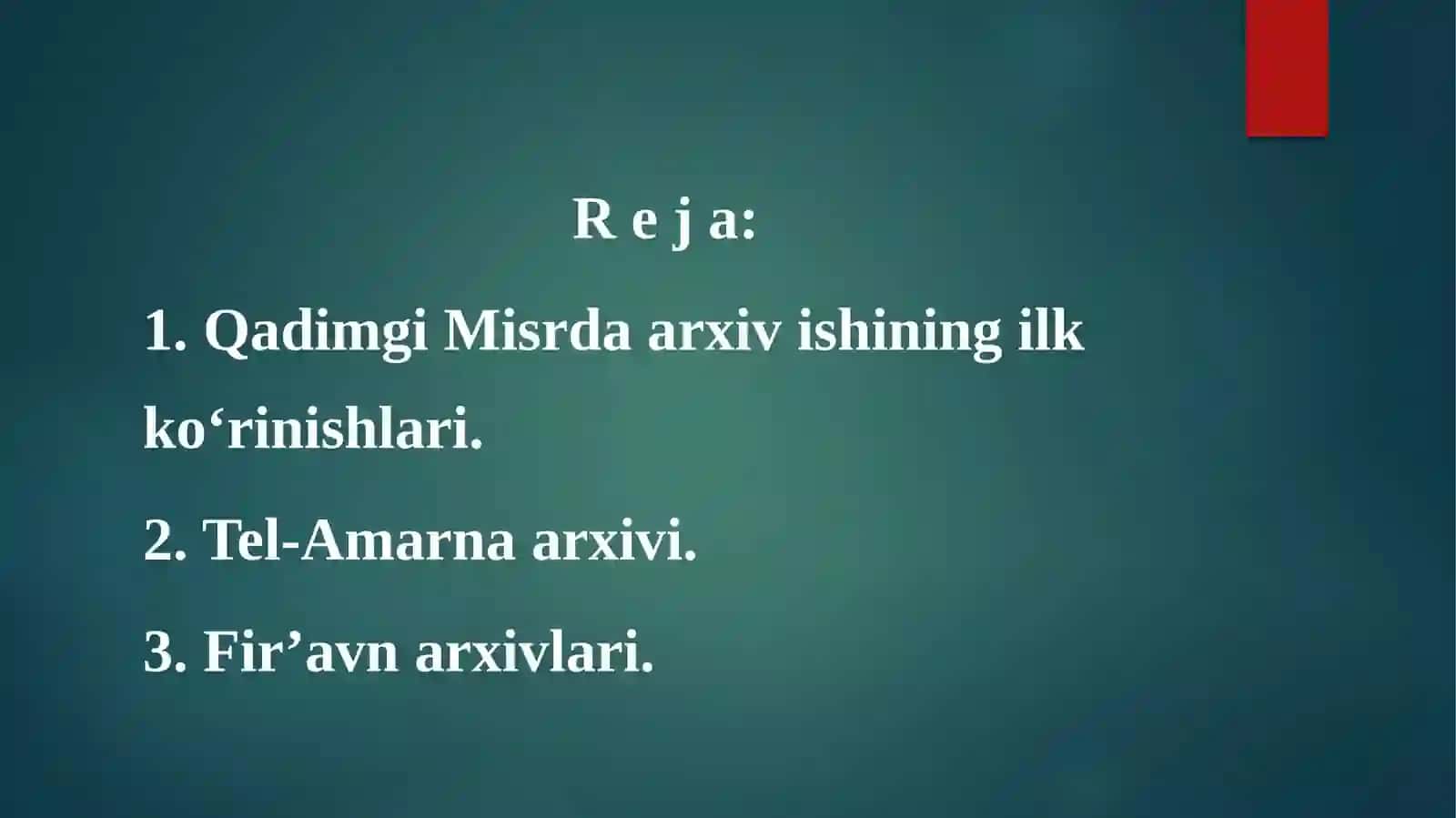 Qadimgi Misrda arxiv ishining ilk ko‘rinishlari 2