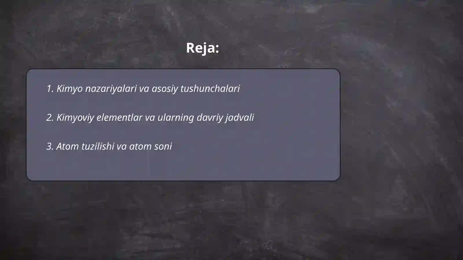 Kimyo talimining dasturi va darsliklari 2