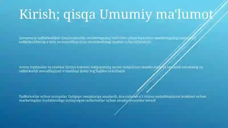 Zamonaviy Tadbirkorlikni Rivojlantirishni Asosiy Omili 2