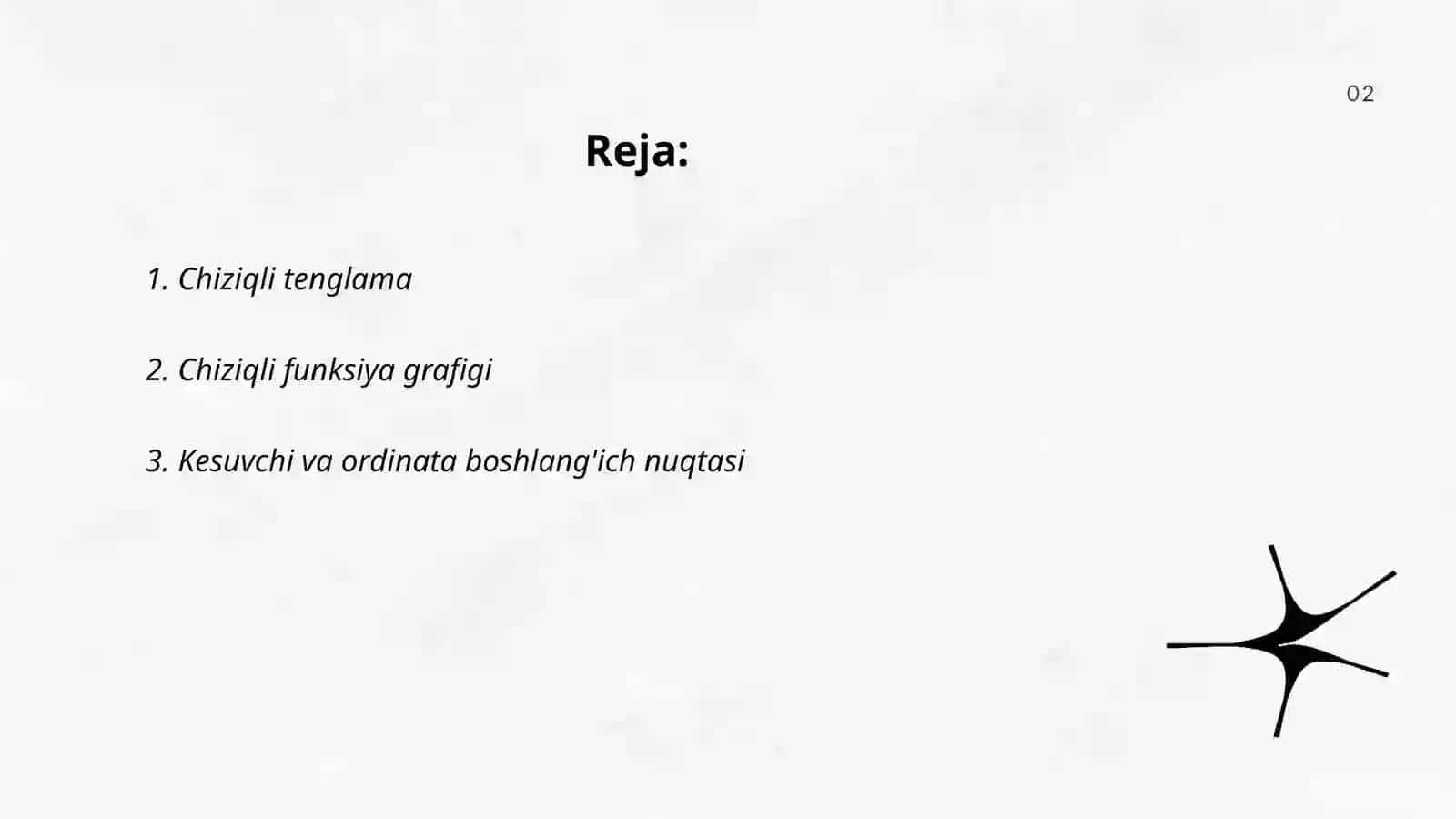 Chiziqli funksiya 2